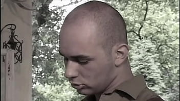 Sucks big italian cock and gets her ass pounded on the terrace