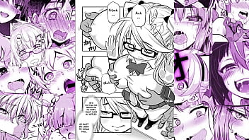 Cute girl gets fucked hard and boys watch anime girl likes it