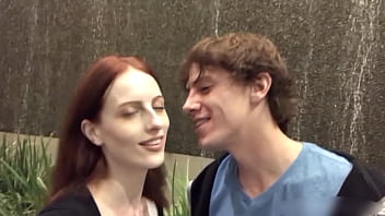 Stunning redhead teen alex harper takes care of a huge cock in this homemade porn video