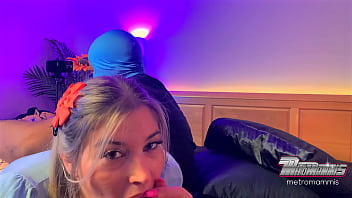 Snow bunny pawg eats cock after taking a hard ass spanking