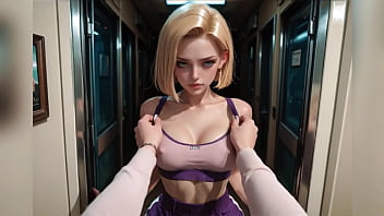 Ela parece a android 18 e levou pica de todo jeito e ainda levou leite ai generated