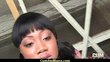 Real ebony babe getting hard core group making out 19