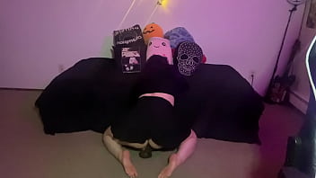 Thick goth pawg pounds and rides bbc dildo