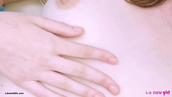 Sweet and sultry brunette naked close up