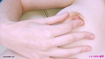 Sweet and sultry brunette naked close up