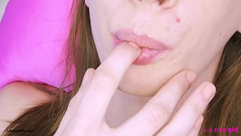 Sweet and sultry brunette naked close up