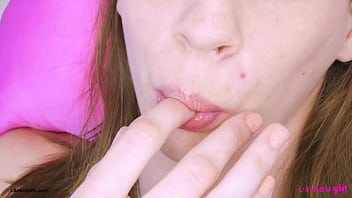 Sweet and sultry brunette naked close up