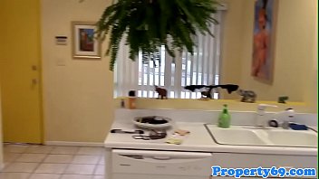 Asian realtor drools on clients cock outdoors