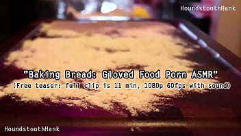 Baking gloved food porn asmr