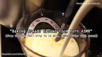 Baking gloved food porn asmr