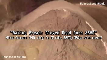 Baking gloved food porn asmr