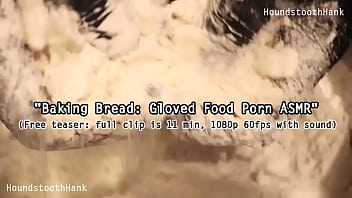 Baking gloved food porn asmr