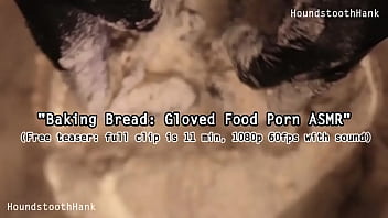 Baking gloved food porn asmr