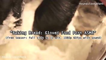 Baking gloved food porn asmr