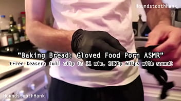 Baking gloved food porn asmr