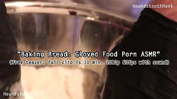 Baking gloved food porn asmr