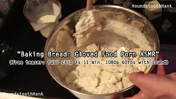 Baking gloved food porn asmr