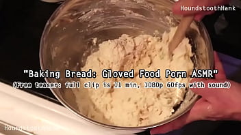 Baking gloved food porn asmr