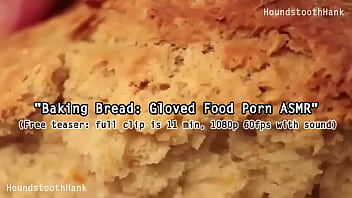 Baking gloved food porn asmr