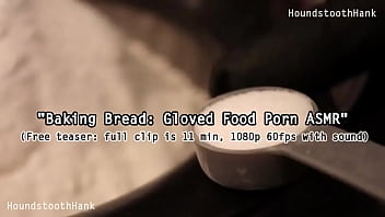 Baking gloved food porn asmr