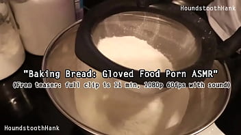Baking gloved food porn asmr