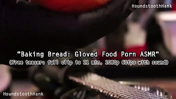Baking gloved food porn asmr