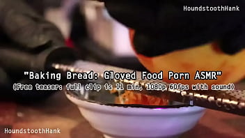 Baking gloved food porn asmr