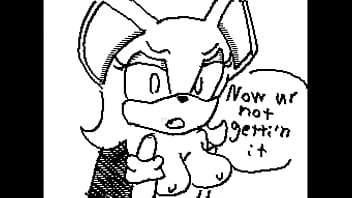 Rouge the bat shows her big boobs