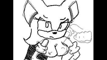 Rouge the bat shows her big boobs