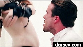 Babe’s expert tongue goes up and down on a cock 23