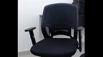 Great ass latina masturbates on a chair office