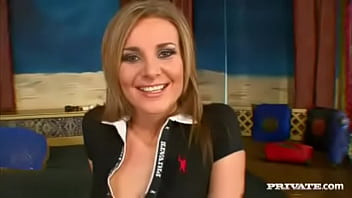 Iveta rides on dick before giving handjob and blowjob for facial