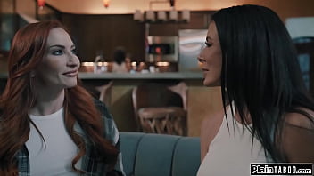 The demonic twins shay sights and reagan foxx hunger for more as they are invited in by lexi luna n sophia stepson walks in and is shocked