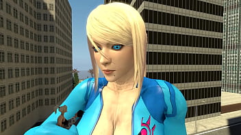 Giantess samus eats random women