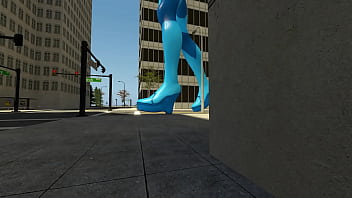 Giantess samus eats random women
