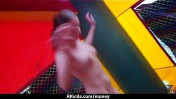 Tight teen fucks a man in front of the camera for cash 4