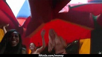 Tight teen fucks a man in front of the camera for cash 4