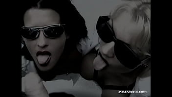 Tavalia sucks pussy and fucks a guy in a wheelchair in a psychedelic scene