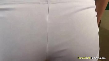 Blonde euro teen strips naked