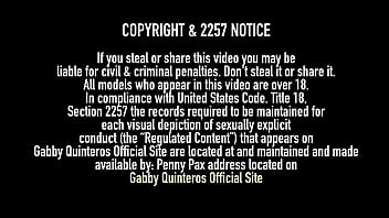 Trimmed pussy latina gabby quinteros masturbates her nipples & cunt