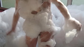 Spying on a brunette bathing a guy in feminine clothing comes in and fucks her in the pear shaped ass and buries his cock in her anus busty and big ass latina brunette