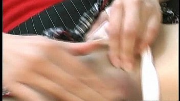 Pussy shaved asian babe gets fingered