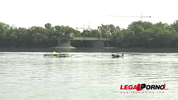 Slim stunner lilu moon can't get enough of muscle man's hard veiny cock gp494