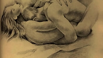 Retro erotic drawings