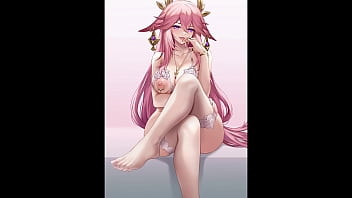 Yae miko feet fap to the beat genshin impact
