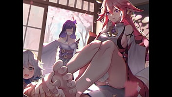 Yae miko feet fap to the beat genshin impact