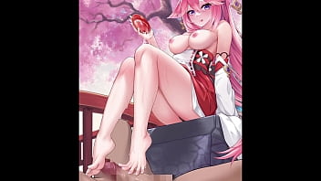 Yae miko feet fap to the beat genshin impact