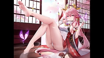 Yae miko feet fap to the beat genshin impact