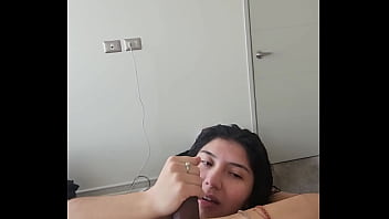 Sucking my man dry after we get out of the shower