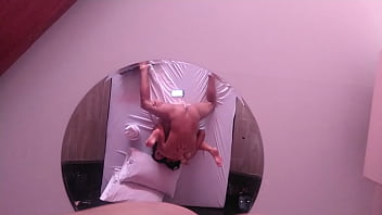 The friend of my cuckold eats my pussy with the thong aside and then fucks me hard in missionary